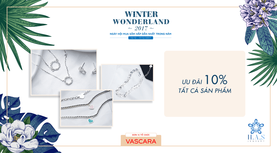 thương hiệu trang sức HAS Silver ưu đãi 10% tại Winter Wonderland 2017