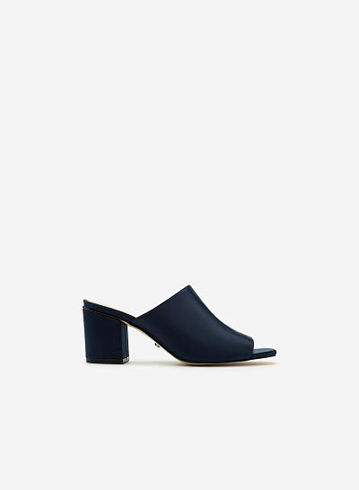 Guốc Gót Vuông GNN 0119 - Màu Xanh Navy