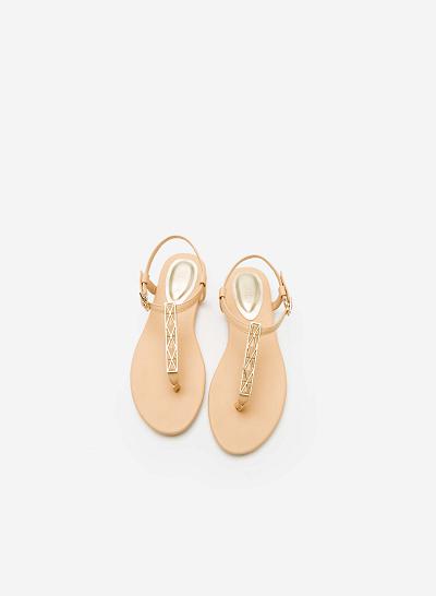 Giày Sandal Đế Bệt SDK 0277 - Màu Be