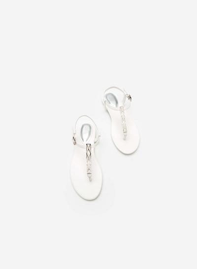 Giày Sandal Đế Bệt SDK 0277 - Màu Trắng
