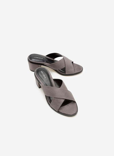 Guốc gót vuông GNN 0118 - Màu Xám