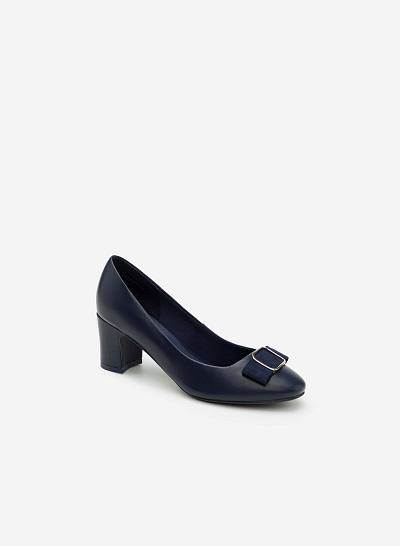Giày bít gót vuông BMT 0438 - Màu Xanh navy