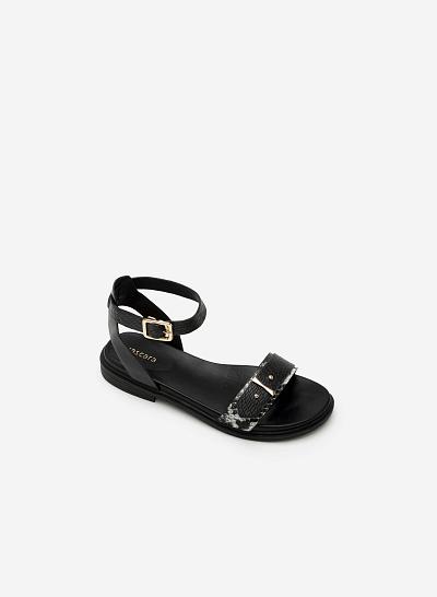 Giày sandal đế bệt SDK 0266 - Màu Đen