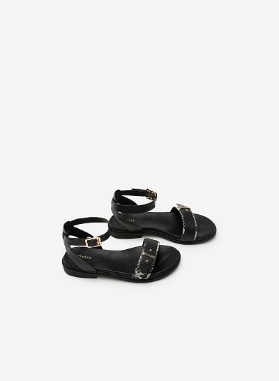 Giày sandal đế bệt SDK 0266 - Màu Đen - VASCARA