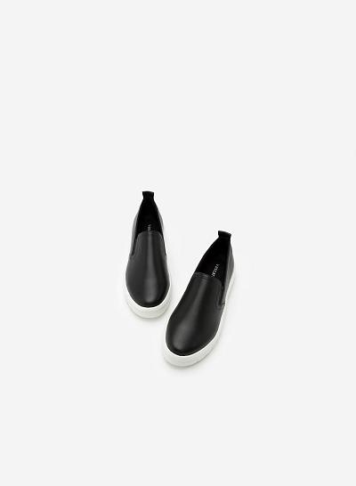 Giày Lười MOI 0090 - Màu Đen - VASCARA