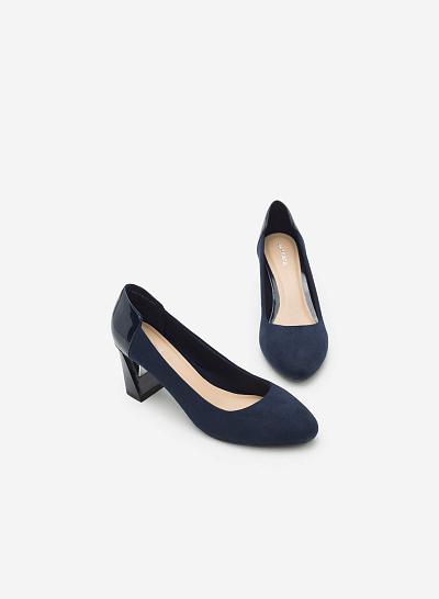 Giày Cao Gót BMT 0444 - Màu Xanh Navy