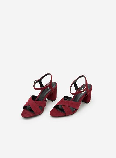 Giày Cao Gót SDN 0572 - Màu Đỏ Bầm - VASCARA