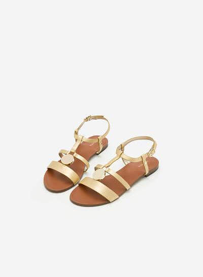 Giày Sandal Đế Bệt SDK 0273 - Màu Vàng Kim