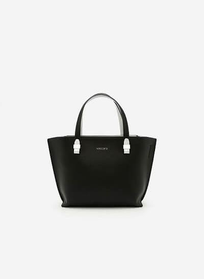 Túi Tote Da Trơn - Màu Đen - TOT 0039