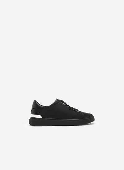 Giày Sneaker Buộc Dây - SNK 0018 - Màu Đen - VASCARA