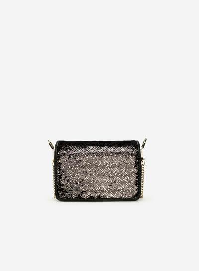 Túi Đeo Chéo Đính Sequin - SHO 0125 - Màu Đen