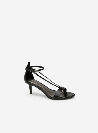 Giày Sandal Quai Chữ V Ánh Kim - SDN 0625 - Màu Đen