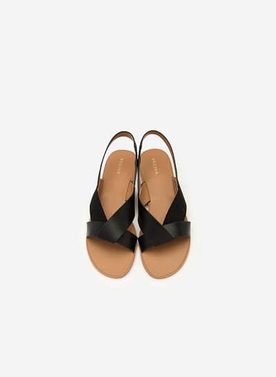 Giày Sandal Quai Đan Chéo - SDK 0289 - Màu Đen