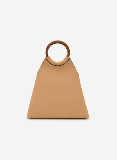 Túi Tote Quai Gỗ Dáng Gập - TOT 0045 - Màu Be