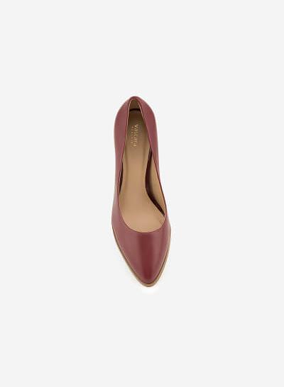 Giày Cao Gót BMN 0224 - Màu Đỏ Bầm - VASCARA
