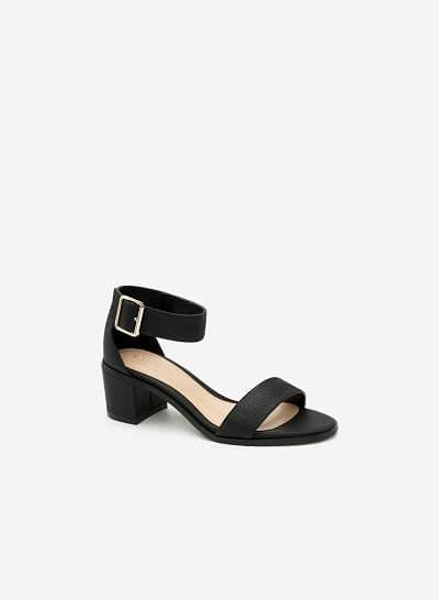 Giày Sandal Gót Vuông SDN 0581 - Màu Đen
