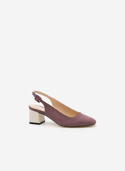 Giày Bít Gót Vuông BMT 0446 - Màu Lavender