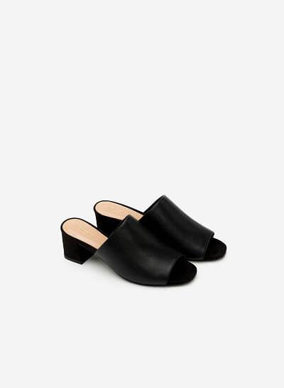 Guốc Gót Vuông GNN 0120 - Màu Đen