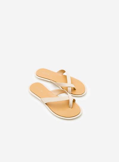 Dép Đế Bệt DXP 0116 - Màu Kem