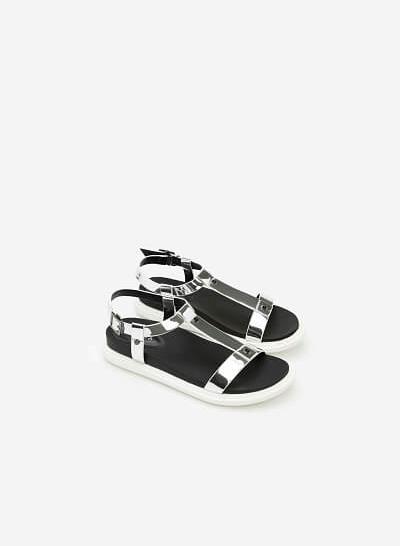 Giày Sandal Đế Bằng DXP 0117 - Màu Bạc