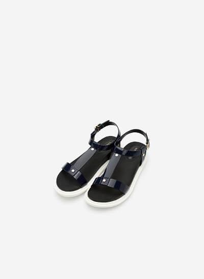 Giày Sandal Đế Bằng DXP 0117 - Màu Xanh Navy