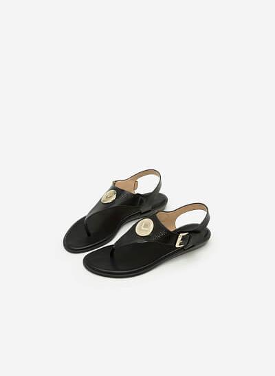 Giày Sandal Đế Bệt SDK 0275 - Màu Đen - VASCARA
