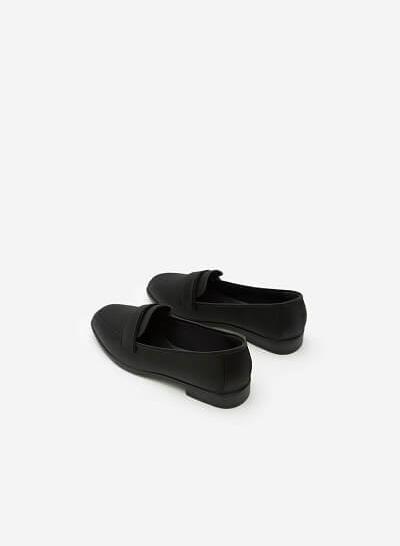 Giày Lười Satin -  Màu Đen - MOI 0095 - VASCARA