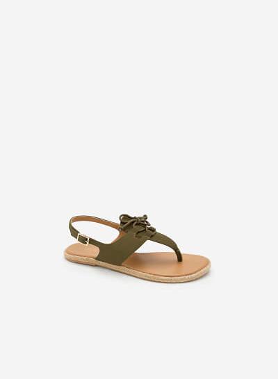 Giày Sandal Đế Bệt SDK 0278 - Màu Xanh Lá Đậm