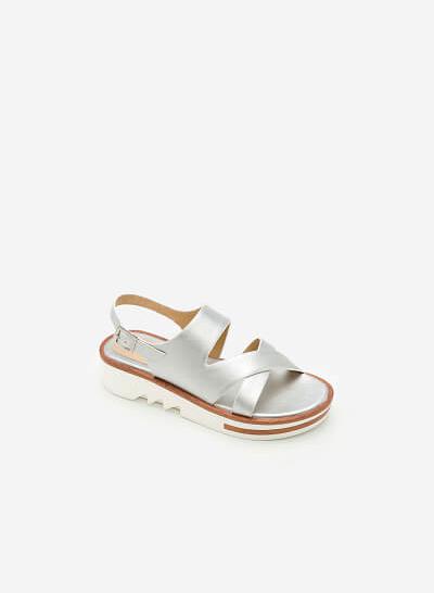 Giày Sandal Đế Xuồng SDX 0399 - Màu Bạc