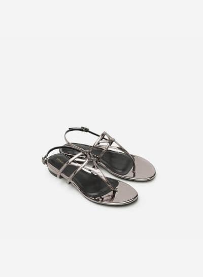 Giày Sandal Đế Bệt SDK 0264 - Màu Xám Khói