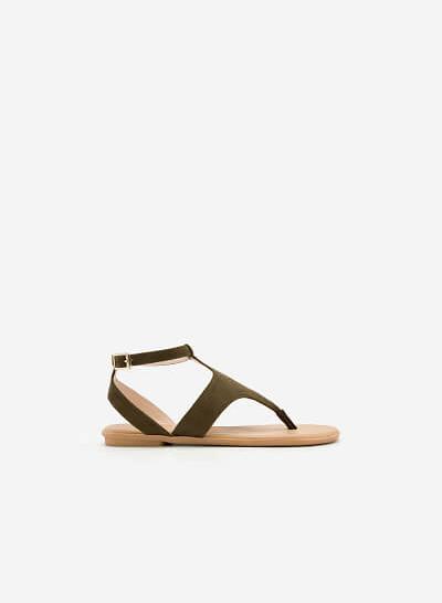 Giày Sandal Đế Bệt SDK 0265 - Màu Xanh Lá Đậm