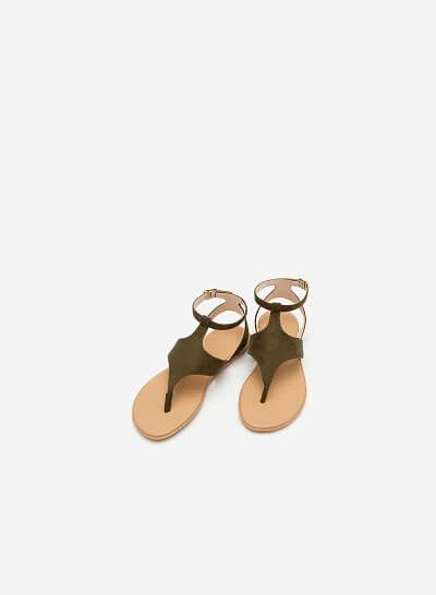 Giày Sandal Đế Bệt SDK 0265 - Màu Xanh Lá Đậm - VASCARA