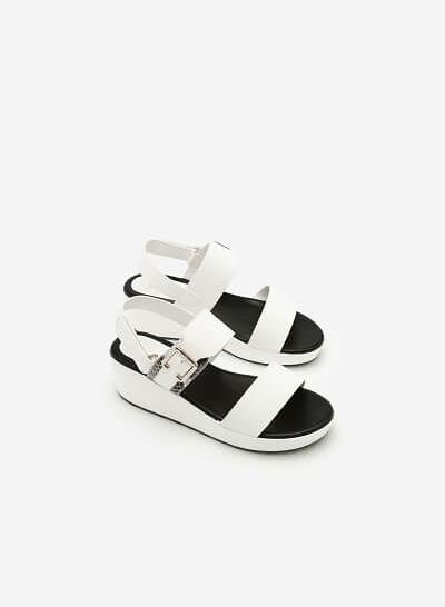 Giày Sandal Đế Xuồng SDX 0393 - Màu Trắng