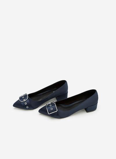 Giày Bít Gót Vuông BMN 0275 - Màu Xanh Navy