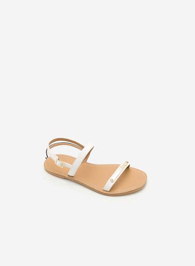 Giày Sandal Đế Bệt SDK 0267 - Màu Trắng