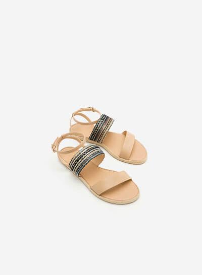 Giày Sandal Đế Bệt SDK 0271 - Màu Be