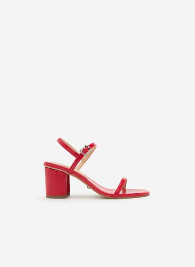 Giày Sandal Gót Vuông SDN 0590 - Màu Đỏ