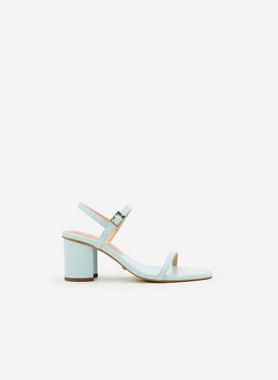 Giày Sandal Gót Vuông SDN 0590 - Màu Xanh Da Trời