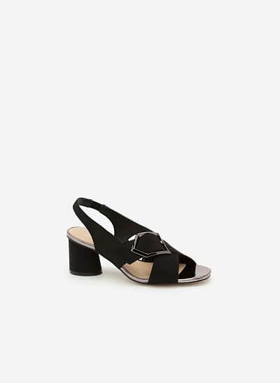 Giày Sandal Gót Vuông SDN 0592 - Màu Đen
