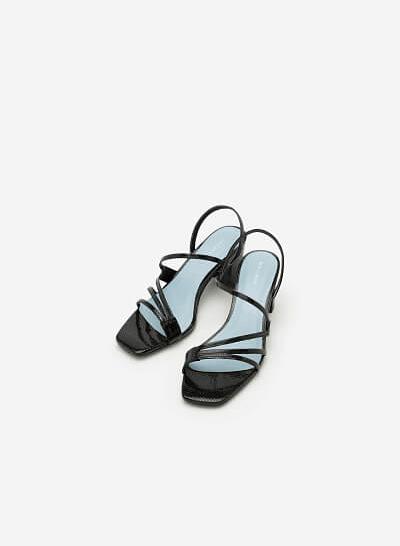 Giày Sandal Gót Vuông SDN 0598 - Màu Đen
