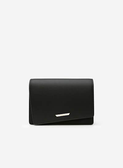 Túi Đeo Chéo Phối Nubuck - SHO 0113 - Màu Đen