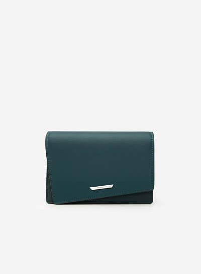 Túi Đeo Chéo Phối Nubuck - SHO 0113 - Màu Xanh Cổ Vịt
