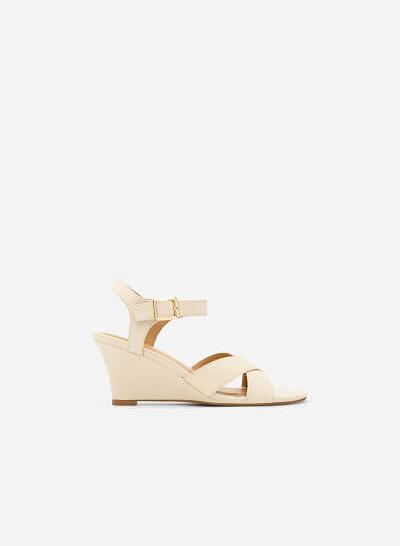 Giày Sandal Đế Xuồng - SDX 0405 - Màu Be