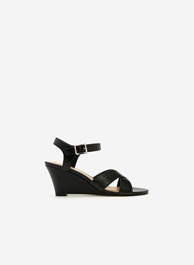 Giày Sandal Đế Xuồng - SDX 0405 - Màu Đen