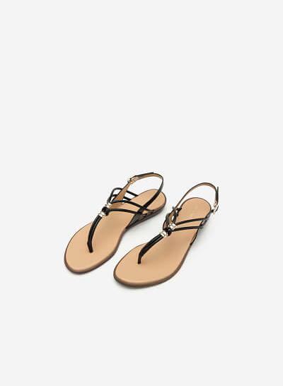 Giày Sandal Quai Kẹp - SDK 0288 - Màu Đen