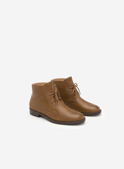 Giày Boots Cổ Điển - BOT 0875 - Màu Nâu Sáng