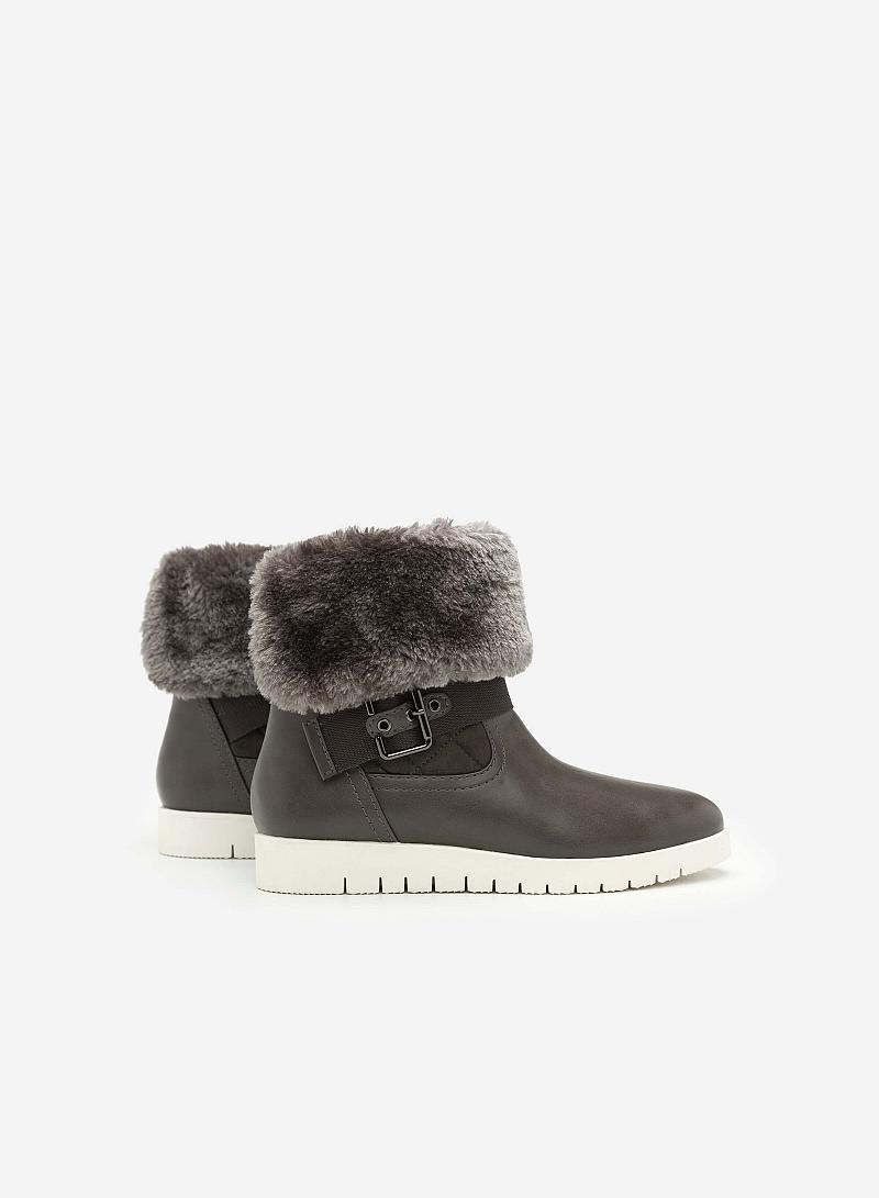Giày Boots Chần Bông - BOT 0892 - Màu Xám - vascara.com