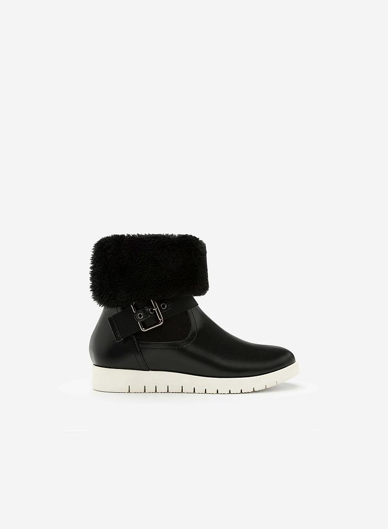 Giày boots chần bông - BOT 0892 - Màu đen - VASCARA