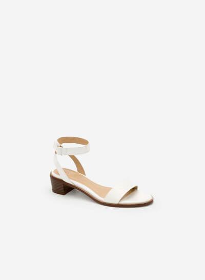 Giày Sandal Vân Da Rắn - SDN 0623 - Màu Trắng