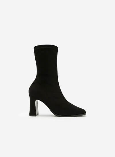 Giày Boots Da Lộn - BOT 0877 - Màu Đen